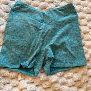 Scrunch Butt Teal Heather Women's Athletic Bike Shorts